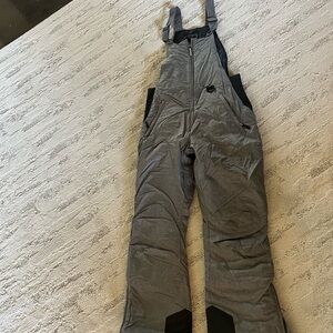 Womens Charcoal Snow Bib Overalls